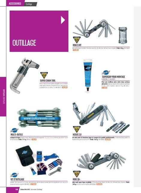 Culture Vélo - Catalogue 2015