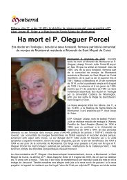 Ha mort el P. Oleguer Porcel - Abadia de Montserrat