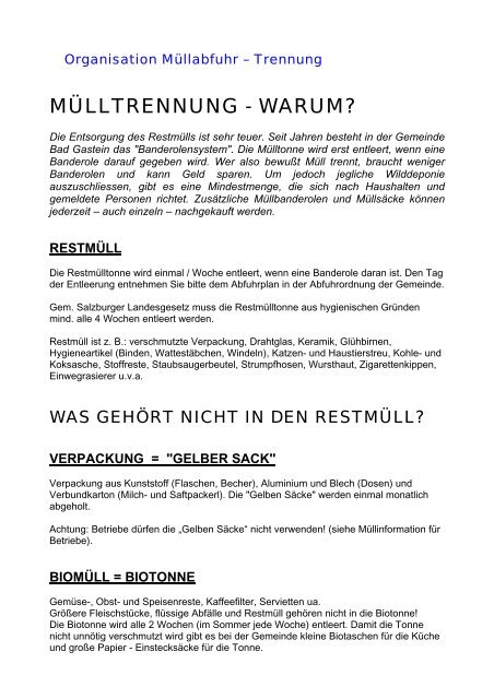 Info-Muelltrennung Haushalte.pdf - Gemeinde Bad Gastein