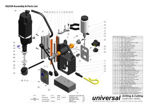 EQ35N Assembly & Parts List - Italia Utensili