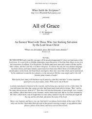 All of Grace Text by C. H. Spurgeon - What Saith The Scripture?