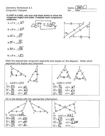 Proving Triangles Congruent Worksheet Answer Key  previous geometry dolfanescobar s 