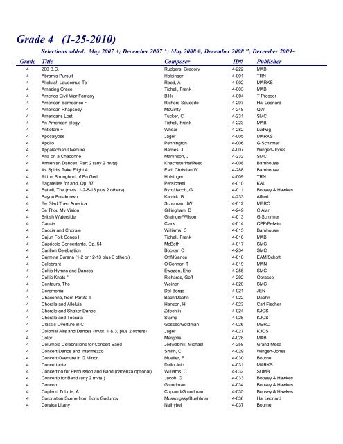 Grade 4 (1-25-2010) - asboa