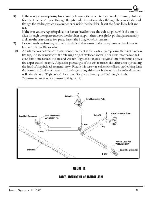 Girard Systems- Warranty and Freight Procedures