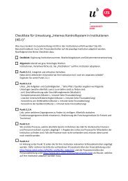 Checkliste für Umsetzung „Internes Kontrollsystem ... - Finanzabteilung