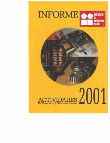 Informe de actividades 2001 - Eventos del Instituto de IngenierÃ­a ...