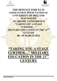 List of Speakers, Biographies and Conference ... - Defence Forces