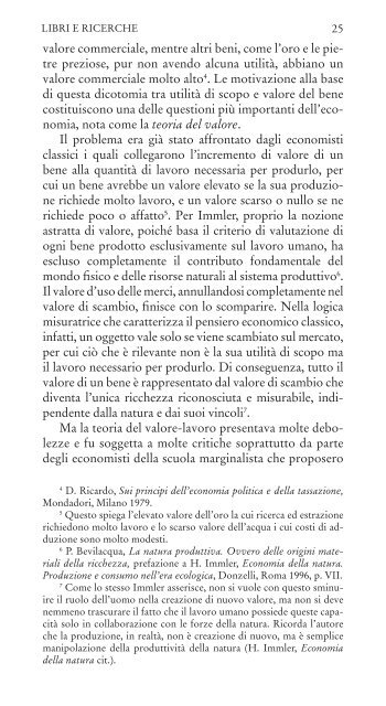 L'approccio neoclassico alla valutazione dei beni ambientali. Una ...