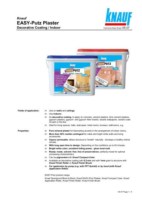 Knauf EASY-Putz Plaster - AEC Online