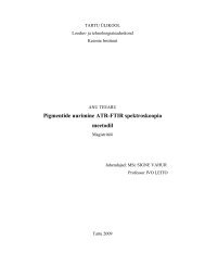 Pigmentide uurimine ATR-FTIR spektroskoopia meetodil - Tartu