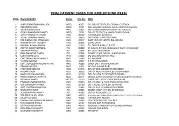 JUN-2013(2nd week) - Accountant General, Odisha