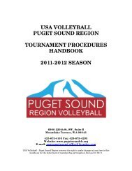 USA VOLLEYBALL - Puget Sound Region