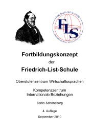 Fortbildungskonzept - Friedrich-List-Schule Berlin