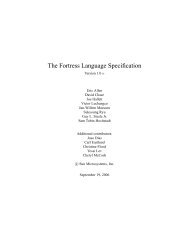 The Fortress Language Specification - CiteSeerX