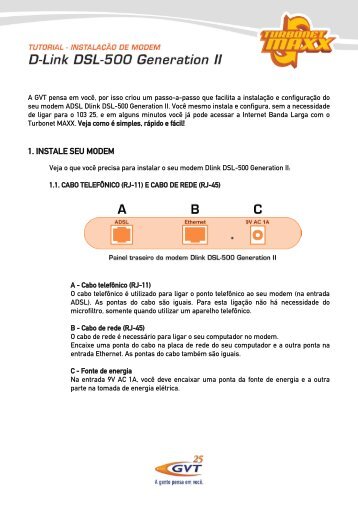 1. INSTALE SEU MODEM - GVT