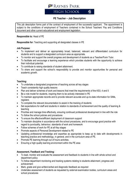 Job Description Eteach