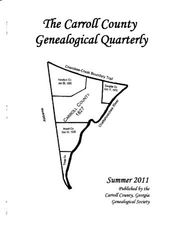 tfre Carroff Qountl - Carroll County Genealogical Society