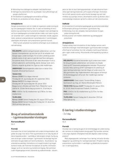 GL-E katalog 2013.pdf - Gymnasieskolernes LÃ¦rerforening