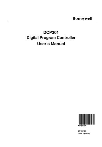 DCP301 Digital Program Controller User's Manual - Honeywell