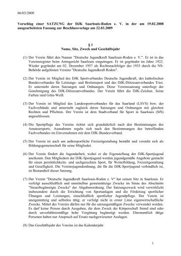 Satzung DJK Roden als pdf-Datei - DJK Saarlouis-Roden