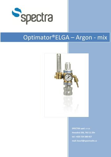Optimator®ELGA – Argon - mix - SPECTRA spol. s ro