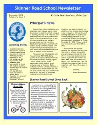 Skinner Road School Newsletter - Vernon Public Schools