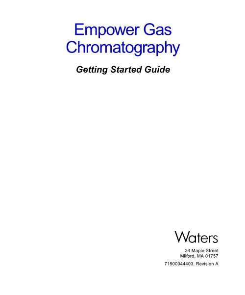 Empower Gas Chromatography - Waters