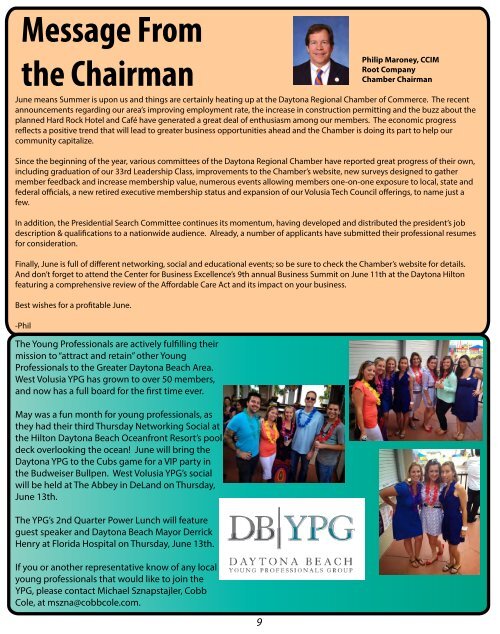 June 2013 Newsletter - Daytona Beach Chamber of Commerce