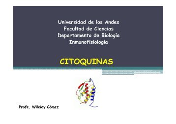 Citocinas y quimiocinas - Facultad de Ciencias - Universidad de Los ...