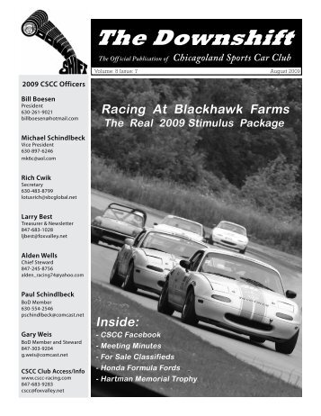 Newsletter 3 - Chicagoland Sports Car Club