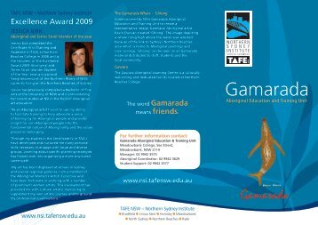 Gamarada - TAFE NSW - Northern Sydney Institute