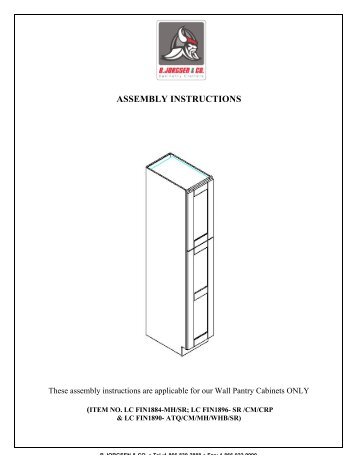 assembly instructions - Cabinets To Go