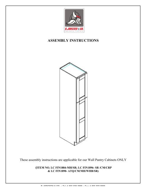 assembly instructions - Cabinets To Go