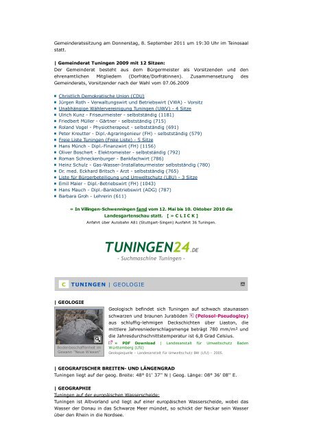 TUNINGEN24.DE - Suchmaschine Tuningen