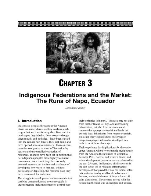 Indigenous Peoples and Conservation Organizations