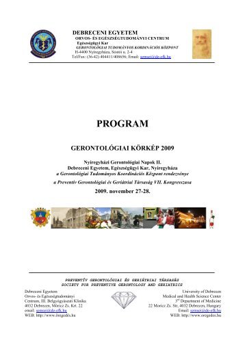 RÃ©szletes program - EgÃ©szsÃ©gÃ¼gyi Kar