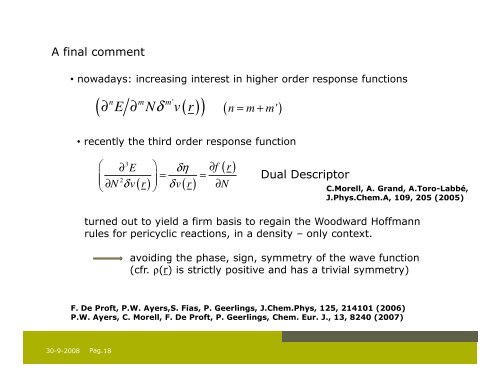 DFT Reactivity Descriptors and Catalysis - Vrije Universiteit Brussel