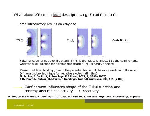 DFT Reactivity Descriptors and Catalysis - Vrije Universiteit Brussel