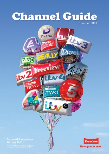 Download the latest Freeview channel guide