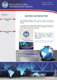 ACESSO AO BOLETIM - Grande Oriente do Brasil