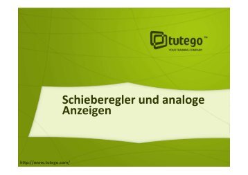 Schieberegler und analoge Anzeigen - Tutego