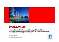 Oracle Fusion Middleware ed Exalogic Elastic Cloud: - Forges