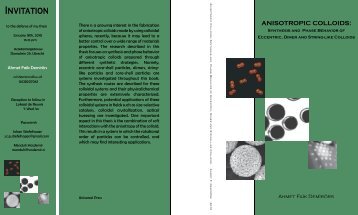 Anisotropic Colloids - Universiteit Utrecht