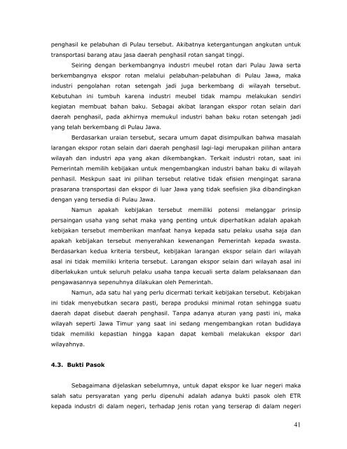 Positioning paper KPPU dalam Kebijakan Rotan