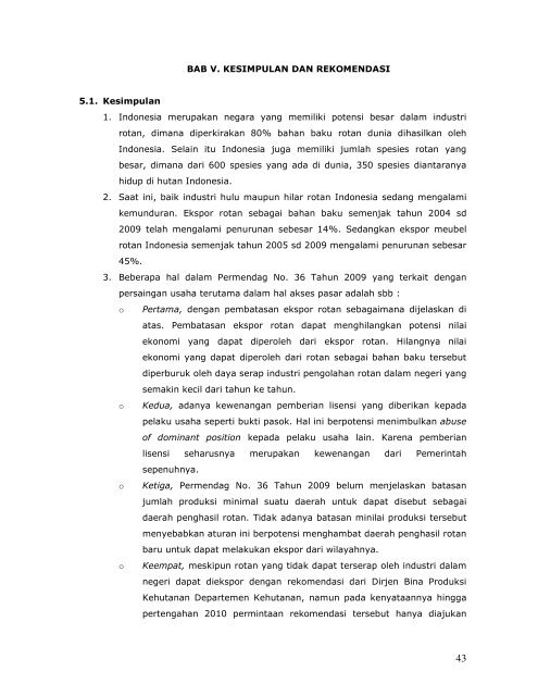 Positioning paper KPPU dalam Kebijakan Rotan