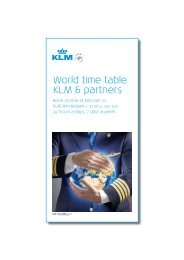 World time table KLM & partners