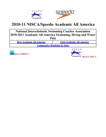 2010-11 NISCA/Speedo Academic All America - Archbishop Wood ...