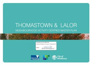 Master Plan for Thomastown and Lalor Shops - City of Whittlesea