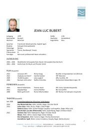 JEAN-LUC BUBERT - Agentur GEHRMANN
