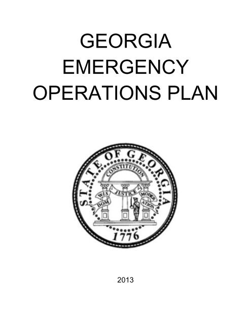 Georgia Emergency Operations Plan - GEMA/Homeland Security
